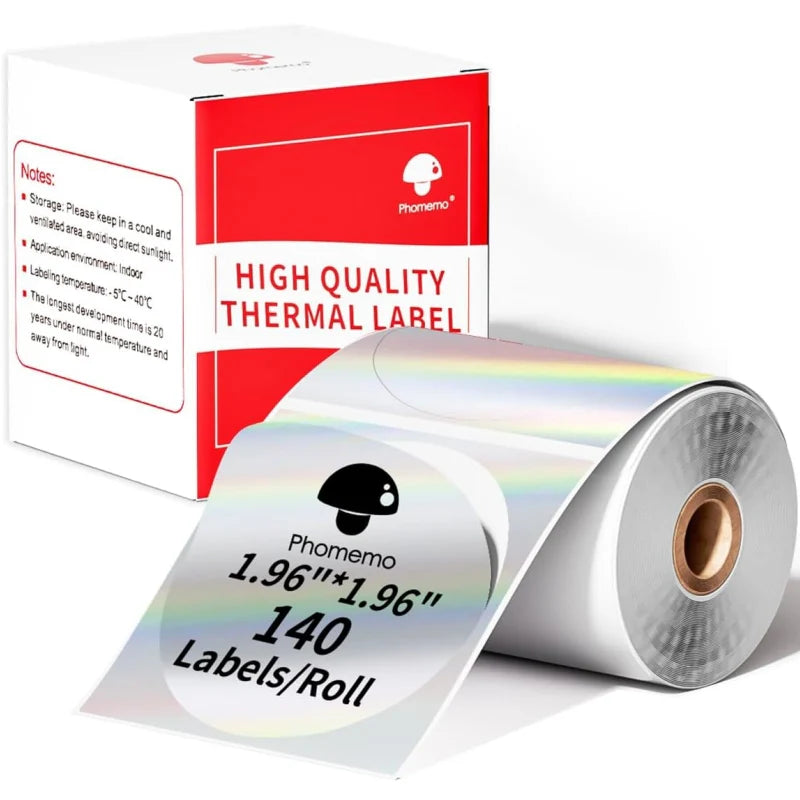 M220 Etiquettes rondes thermique, 50x50mm (140 étiquettes)