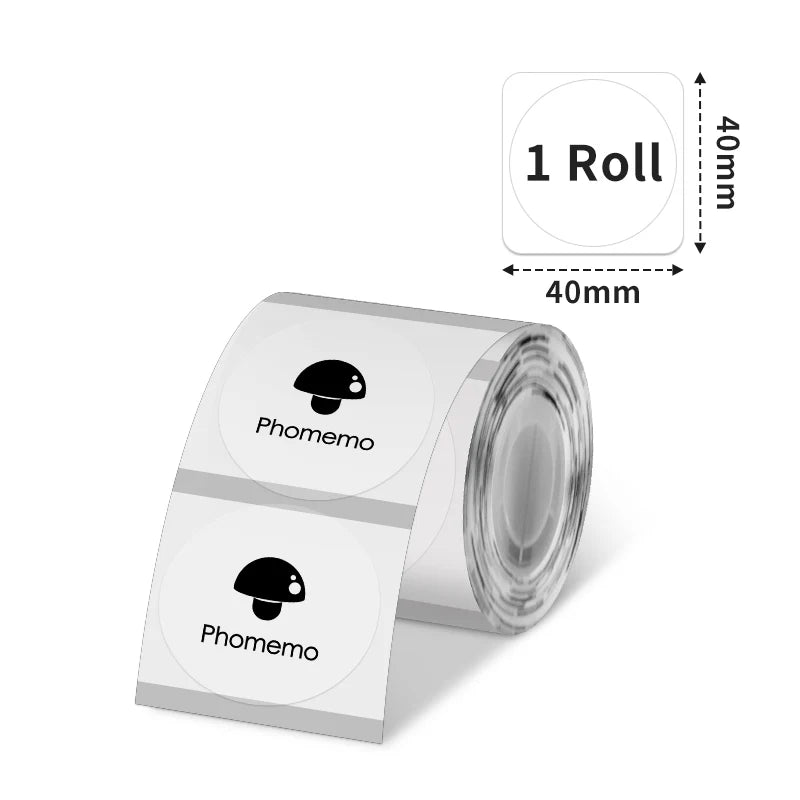 M220 Etiquettes rondes thermique, 40x40mm (180 étiquettes)