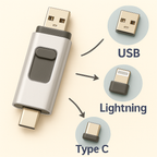 Clé USB 4 en 1 128 Go Iphone/Android