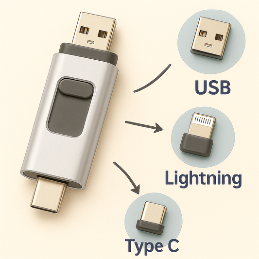 Clé USB 4 en 1 128 Go Iphone/Android