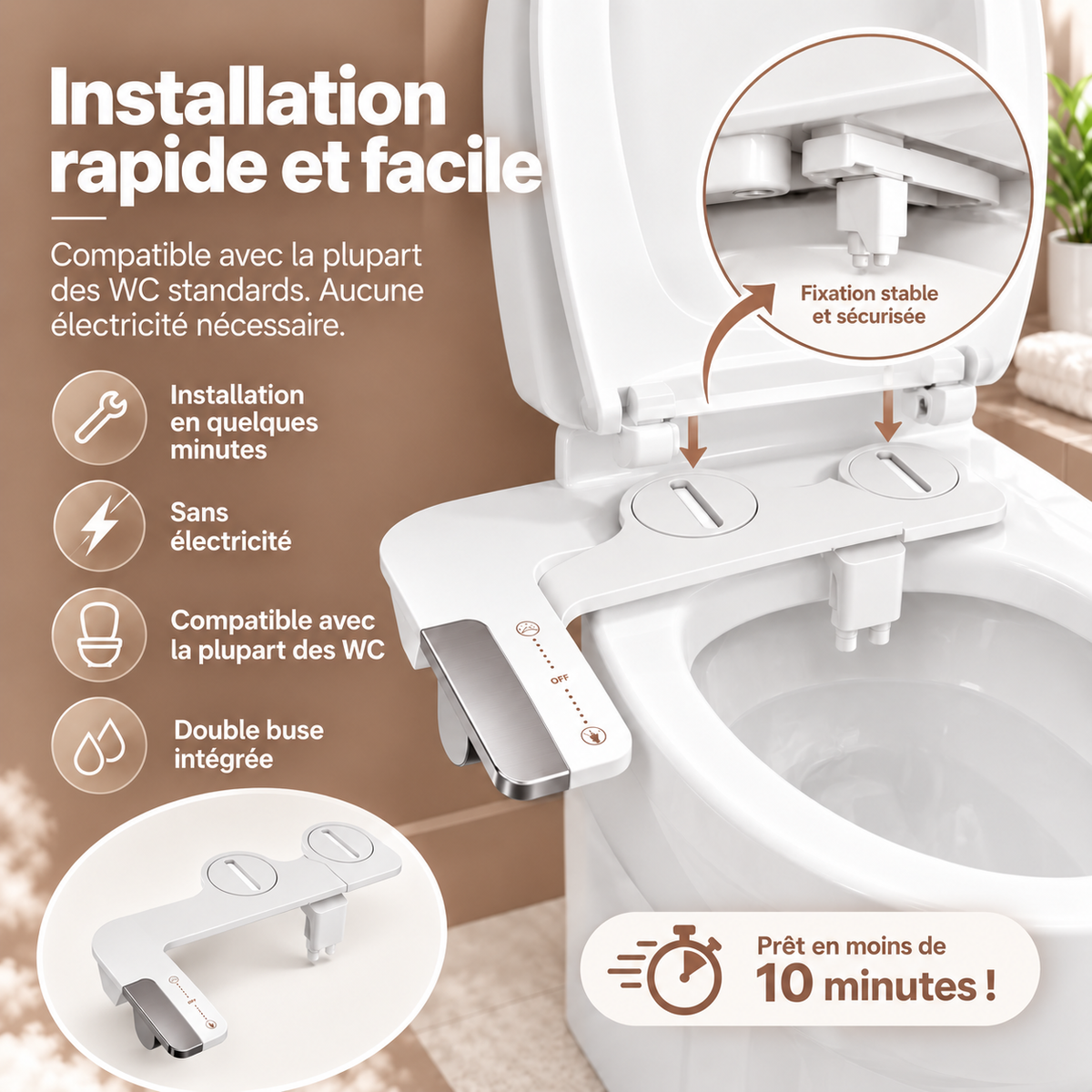 CleanJet - Kit toilette Japonais