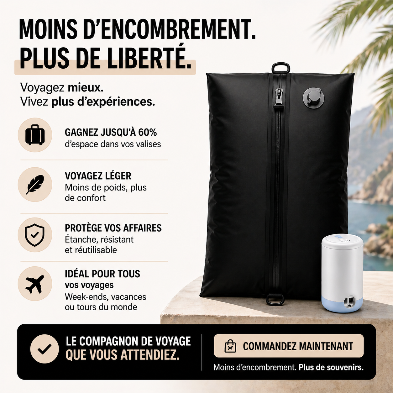 Compack™ – Sac de voyage compressible