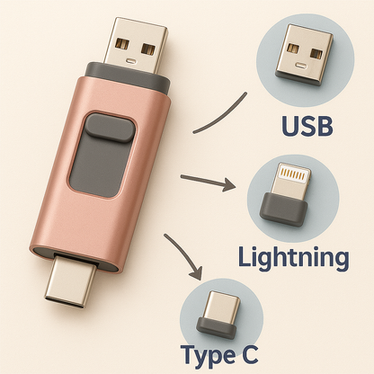 Clé USB 4 en 1 128 Go Iphone/Android