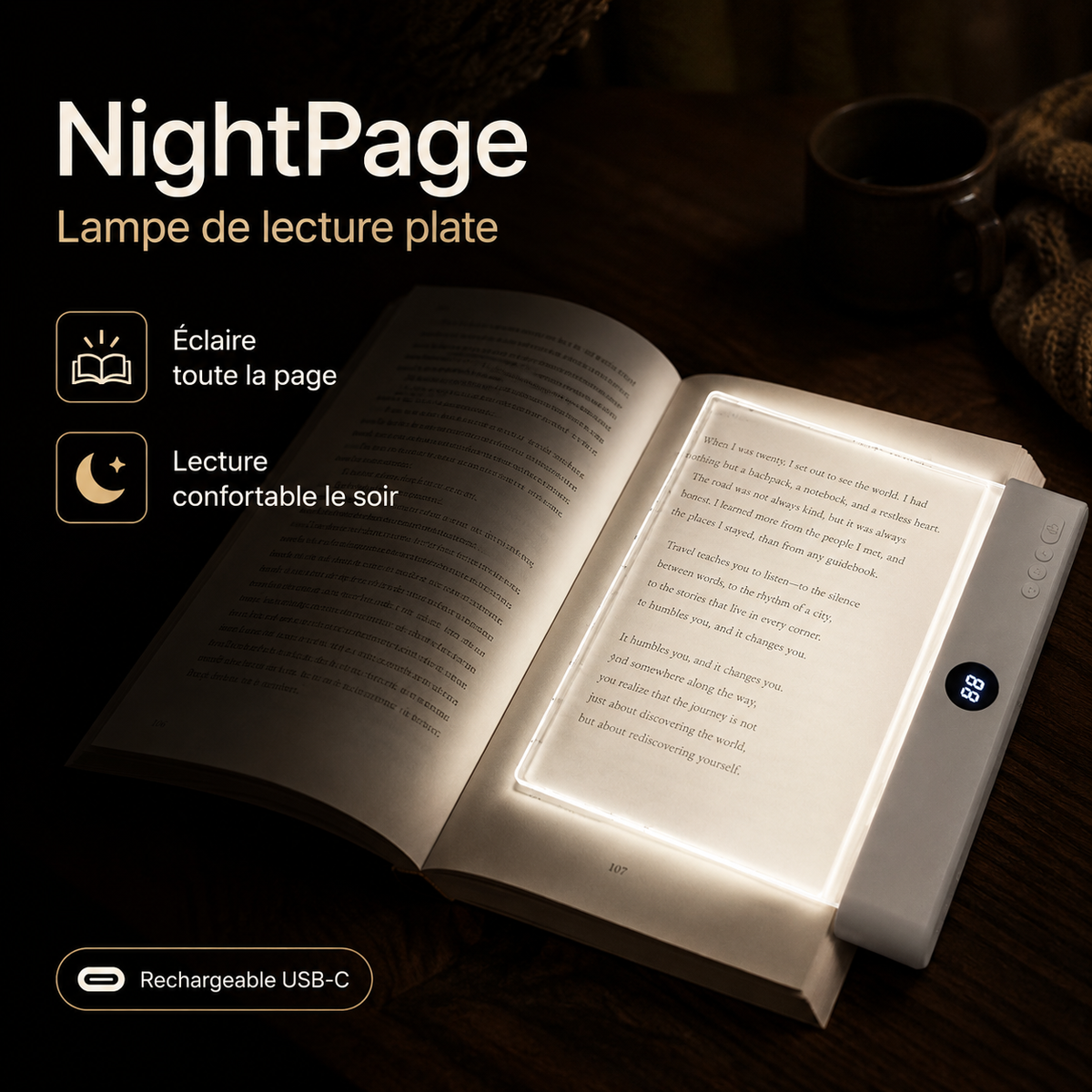 NightPage - Lumière de lecture nocturne