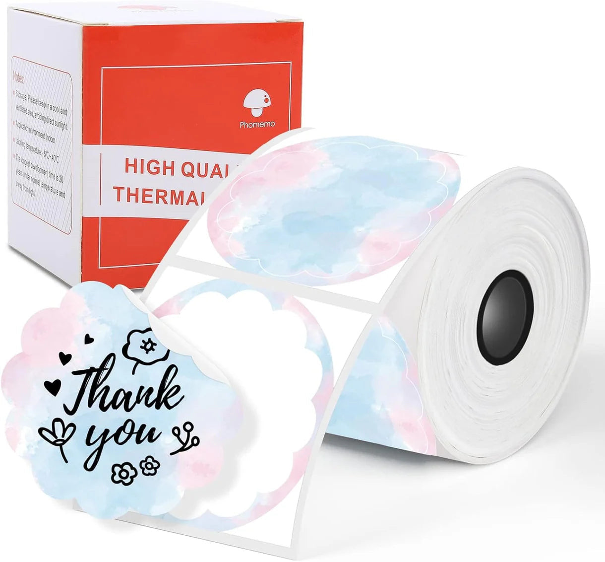 M220 Etiquettes rondes thermique, 50x50mm (140 étiquettes)