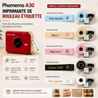 Phomemo A30 - Imprimante thermique rubans
