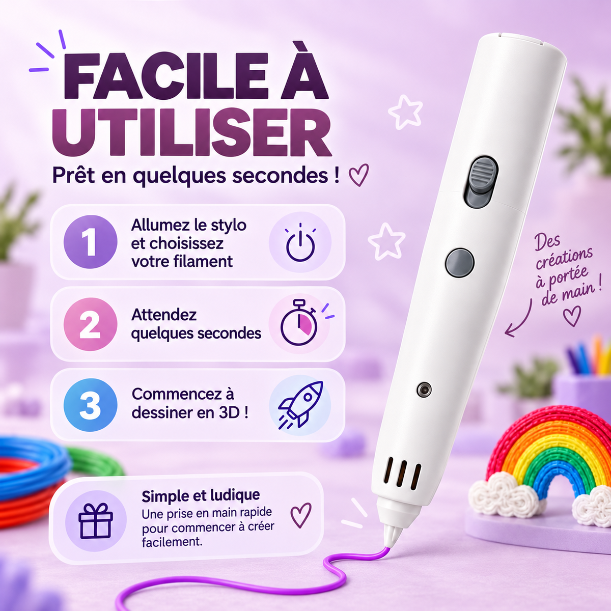 MagicPen 3D - Stylo de dessin 3D