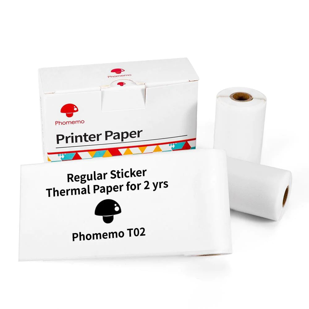 T02 - Papier thermique adhésif blanc (3,5m)