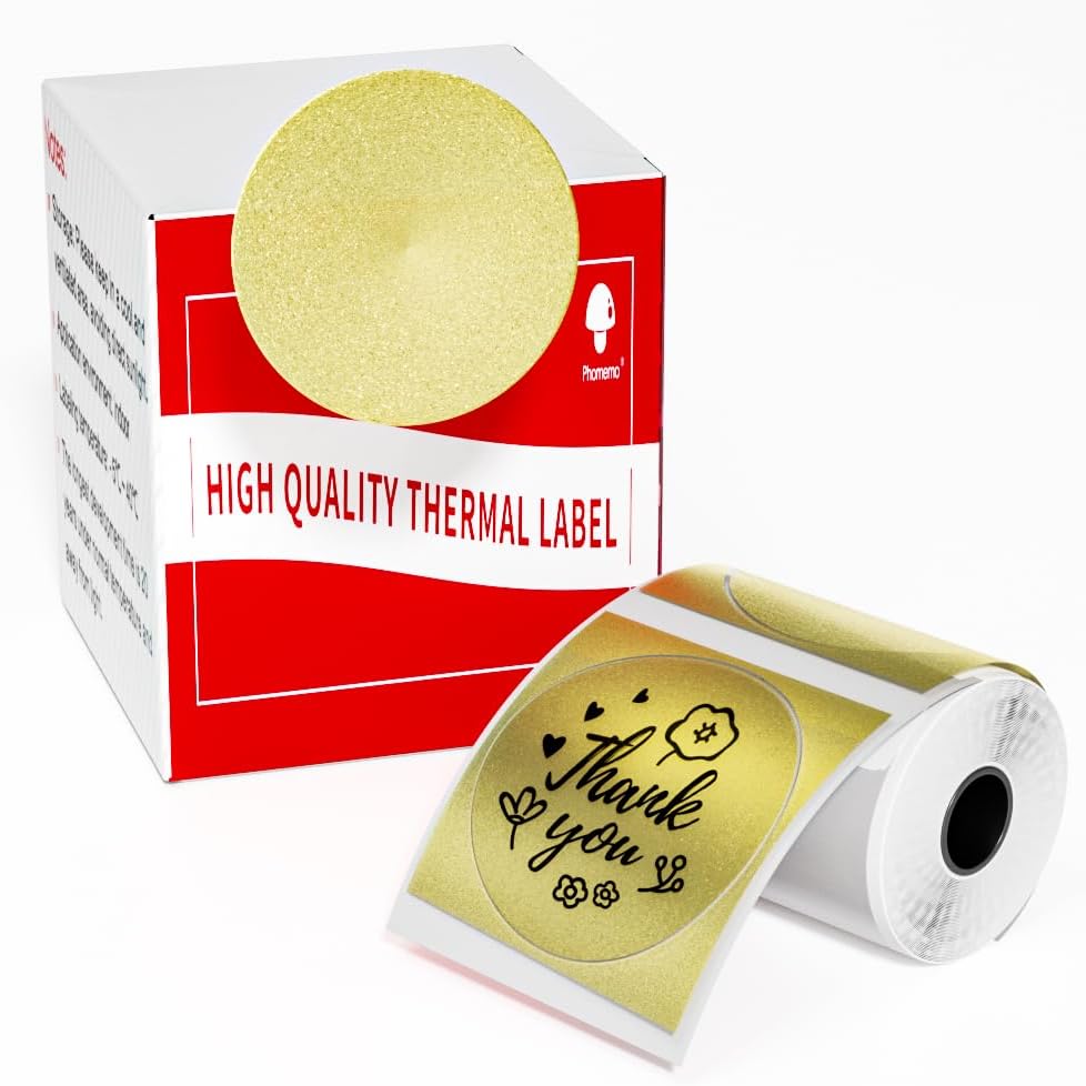 M220 Etiquettes rondes thermique, 50x50mm (140 étiquettes)