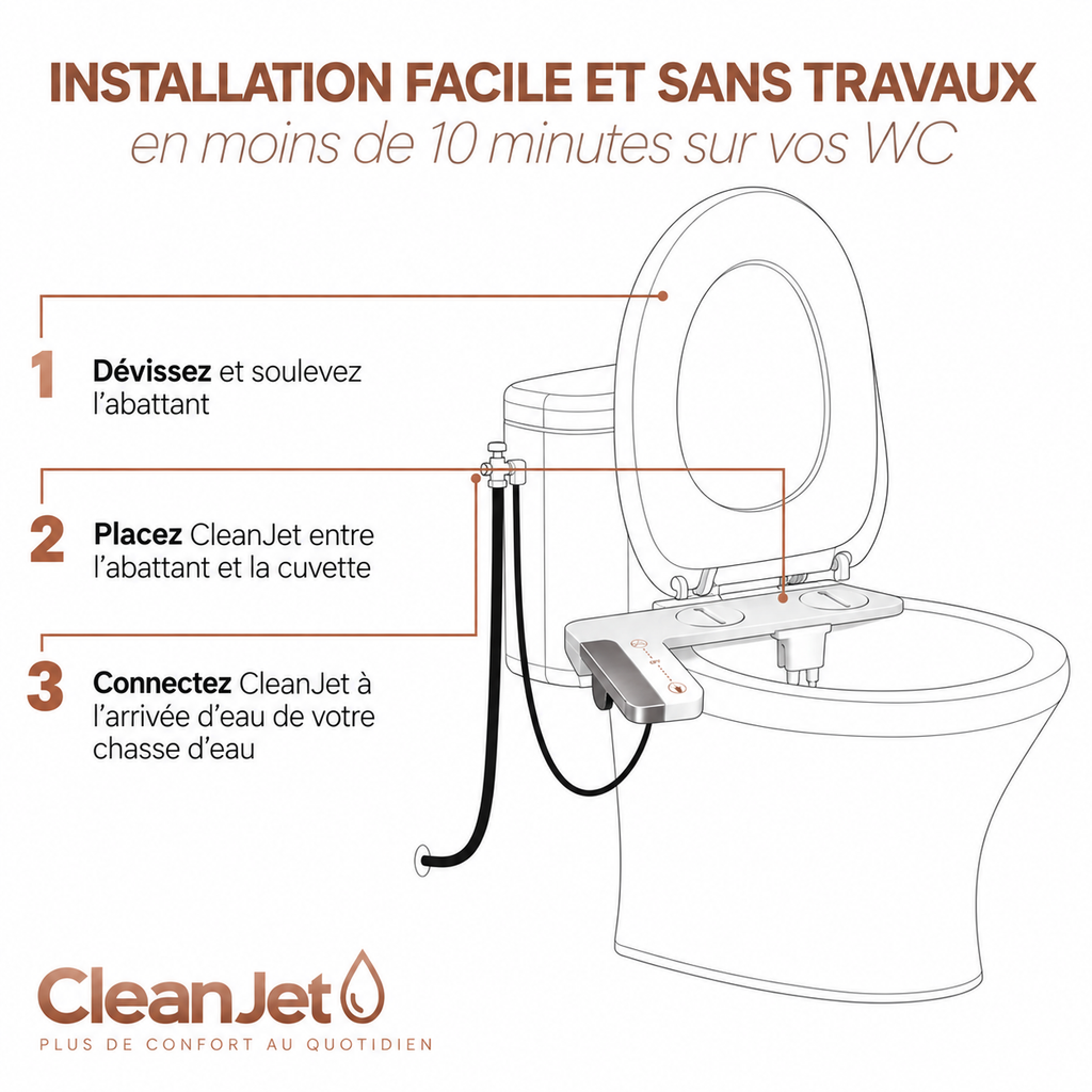 CleanJet - Kit toilette Japonais