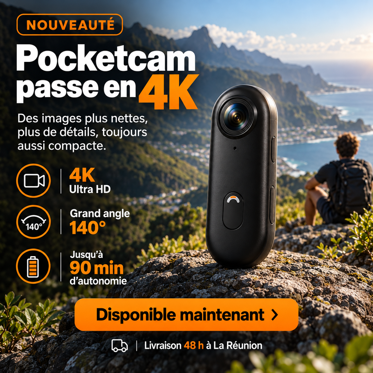 PocketCam - Caméra de poche 1080p
