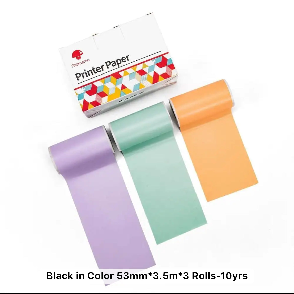 T02 - Papier thermique adhésif colorés (3,5m)