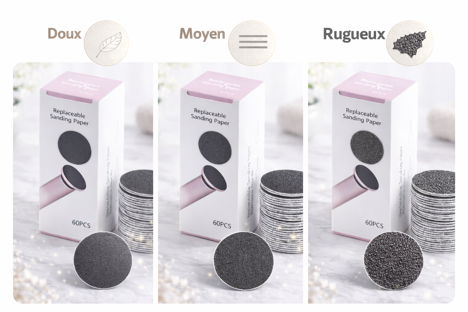 Disques de recharges FeetGlow - 60 pièces