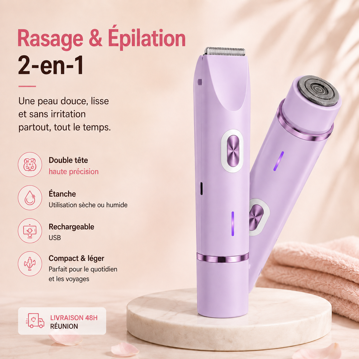 Lissea™- Rasoir électrique 2 en 1