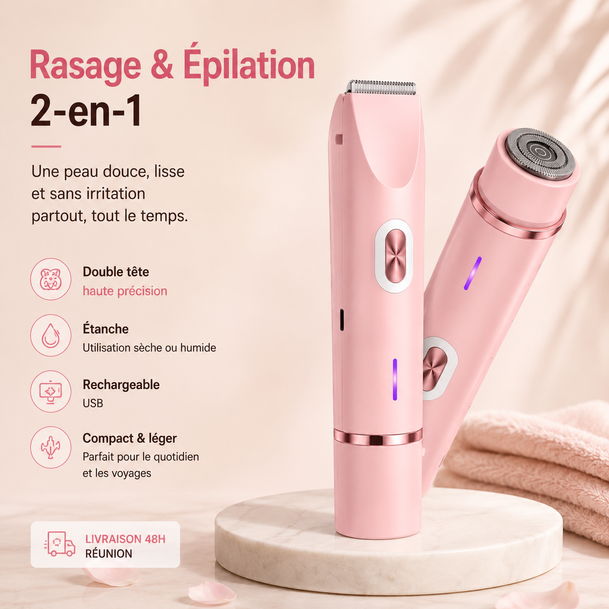 Lissea™- Rasoir électrique 2 en 1