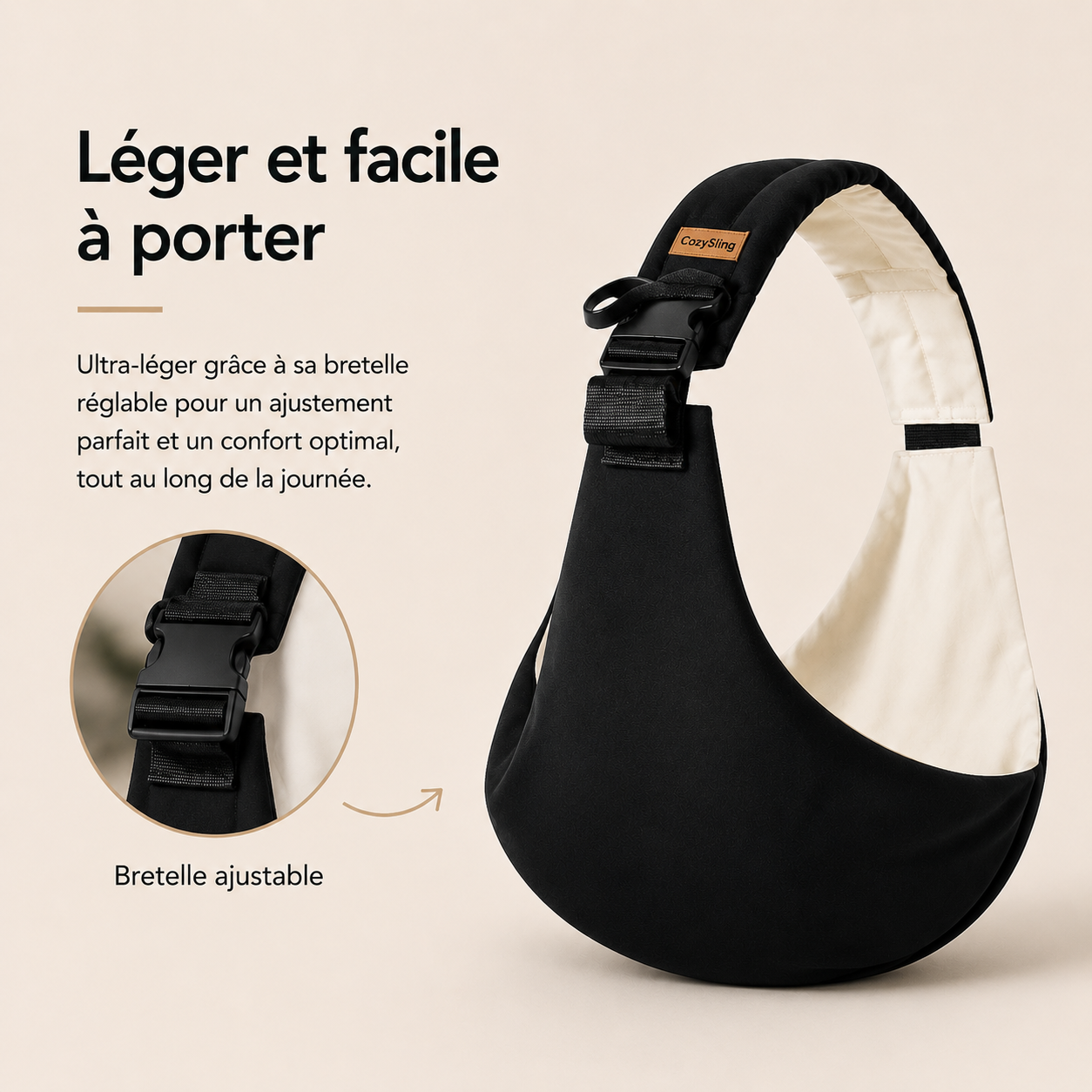 CozySling - Porte bébé bandoulière