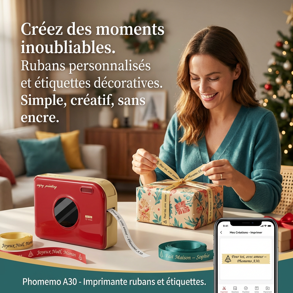 Phomemo A30 - Imprimante thermique rubans