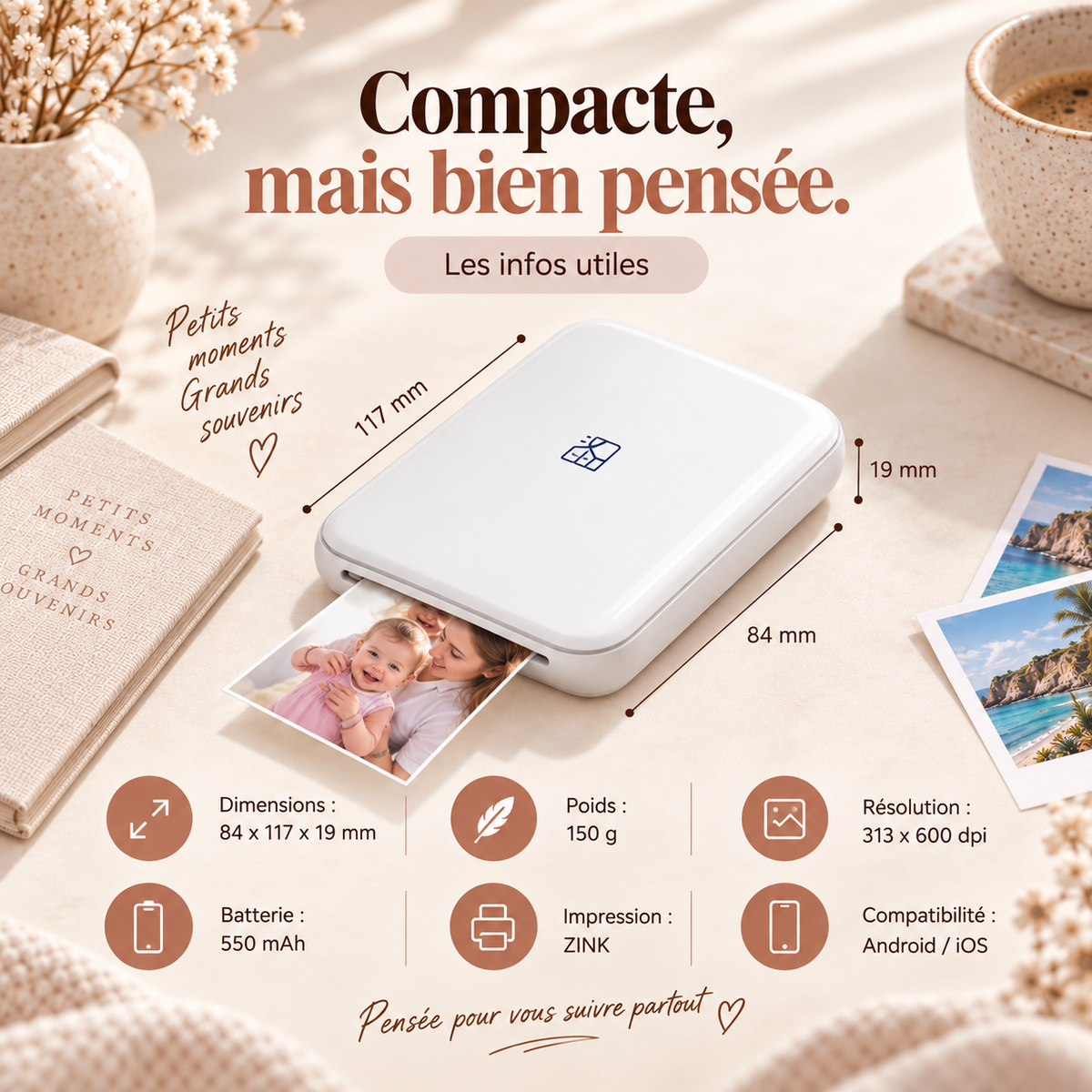 Hprt 53 - Imprimante de photo portable
