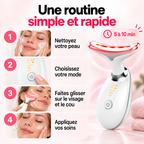 LiftGlow - Appareil de soin visage LED 3-en-1